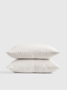 QUINCE European Linen Sham Set Standard Sand 7767